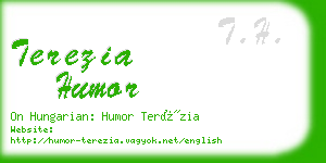 terezia humor business card
